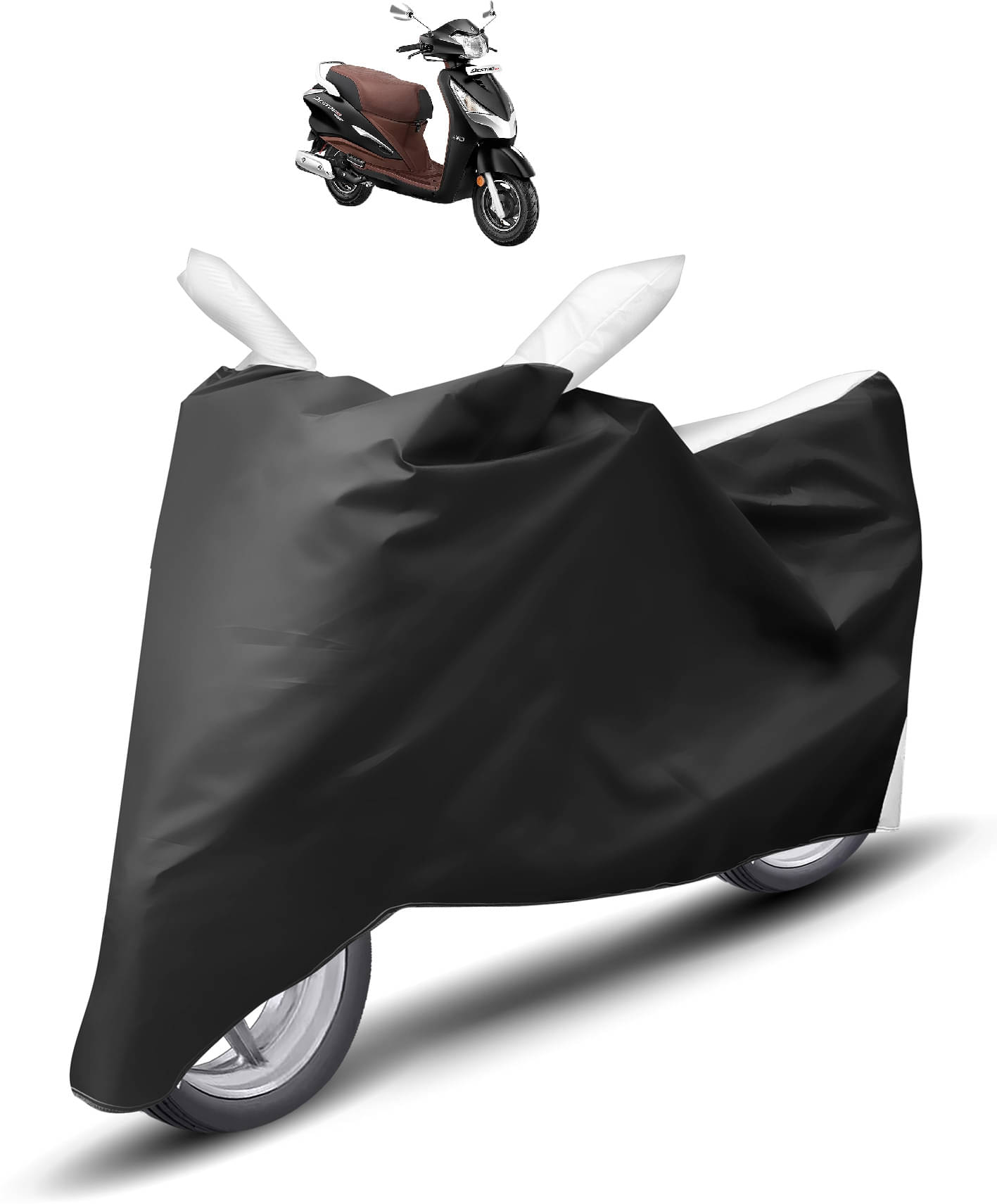     			Caronix Bike Body Cover for Hero Destini 125 ( Pack of 1 ) , White