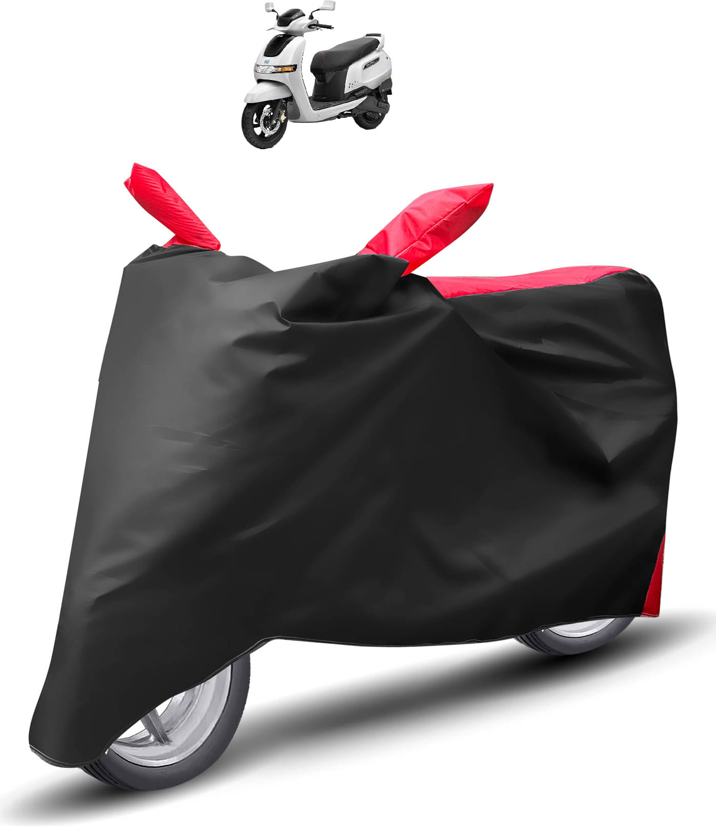 Caronix Bike Body Cover for TVS iQube Electric ( Pack of 1 ) , Red Caronix Bike Body Cover for TVS iQube Electric ( Pack of 1 ) , Red