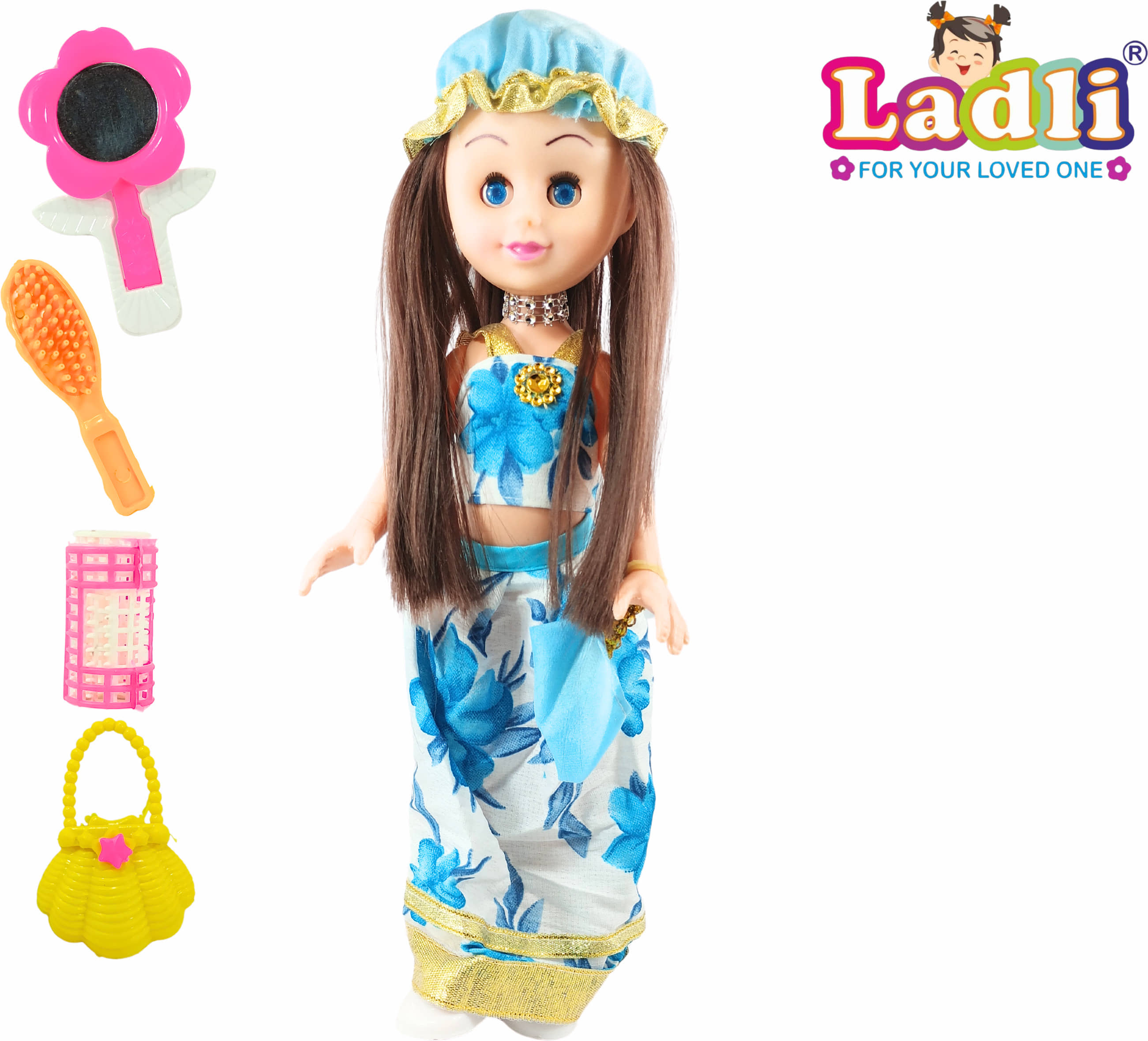 Cute Girl Doll in Western Dress with Accessories for kids 723 W&P