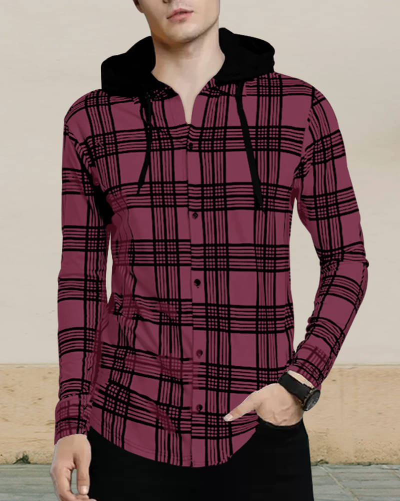 Eyebogler Cotton Blend Regular Fit Checks Full Sleeves Men's Casual Shirt - Pink ( Pack of 1 ) Eyebogler Cotton Blend Regular Fit Checks Full Sleeves Men's Casual Shirt - Pink ( Pack of 1 )