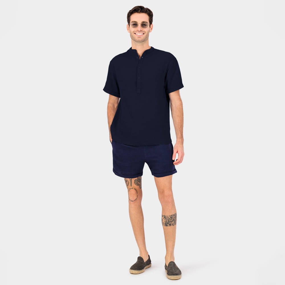 Eyebogler Polyester Regular Fit Solid Half Sleeves Men's Mandarin Collar T-Shirt - Blue ( Pack of 1 ) Eyebogler Polyester Regular Fit Solid Half Sleeves Men's Mandarin Collar T-Shirt - Blue ( Pack of 1 )