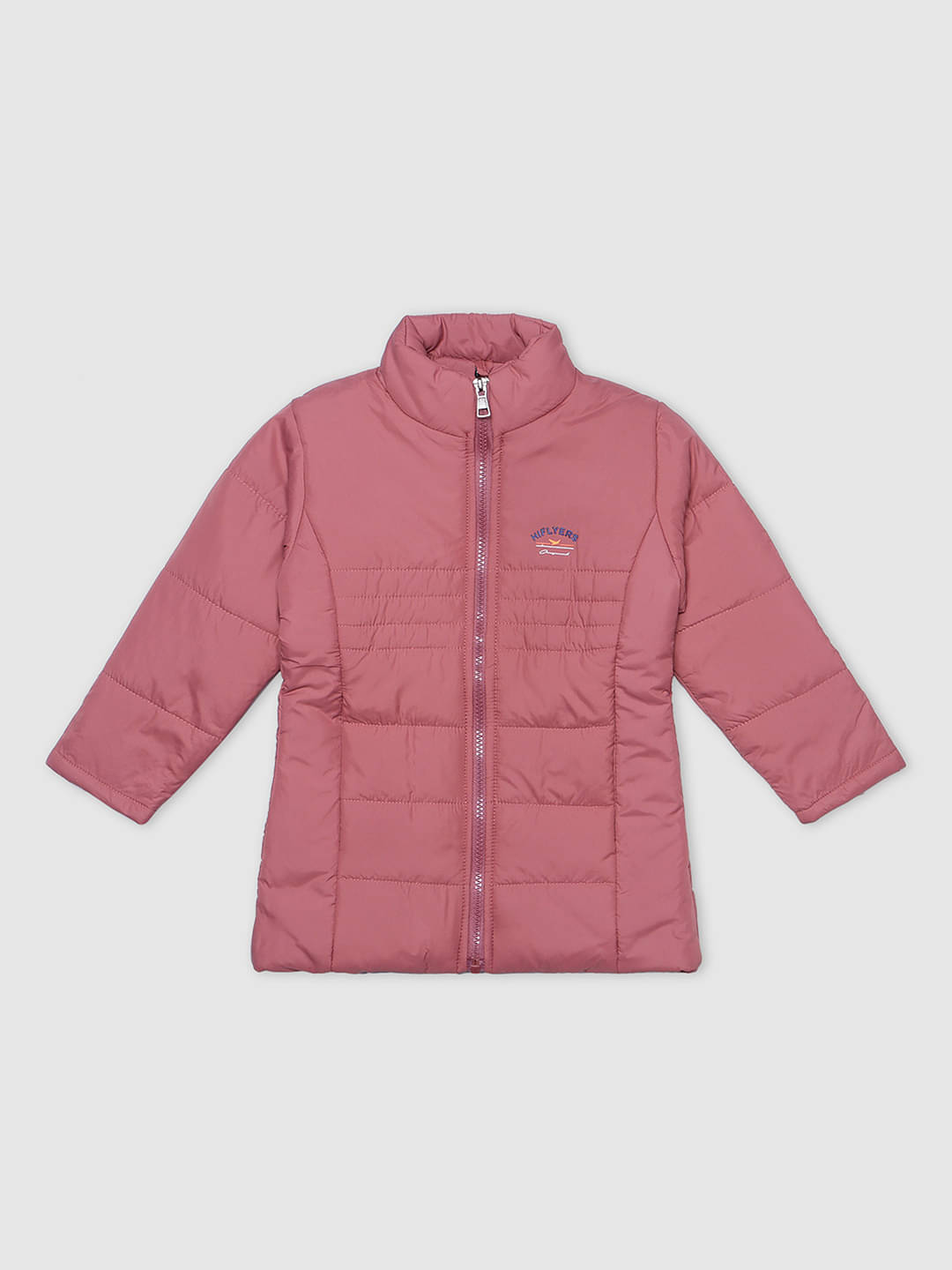     			Hiflyers Girls Polyester Quilted & Bomber Jacket For ( Pack of 1 , Pink )