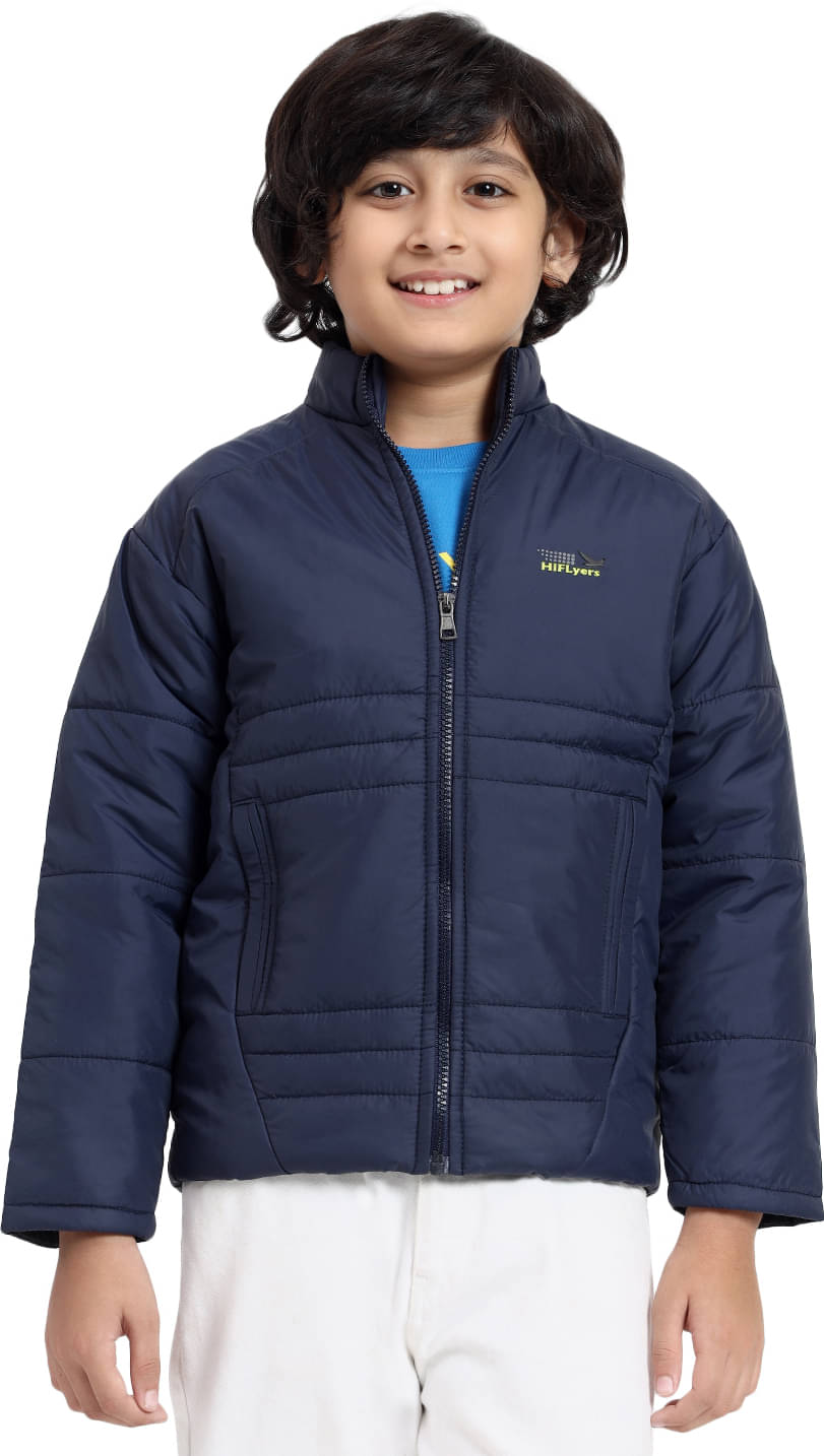 Hiflyers Girls Polyester Quilted & Bomber Jacket For ( Pack of 1 , Blue ) Hiflyers Girls Polyester Quilted & Bomber Jacket For ( Pack of 1 , Blue )
