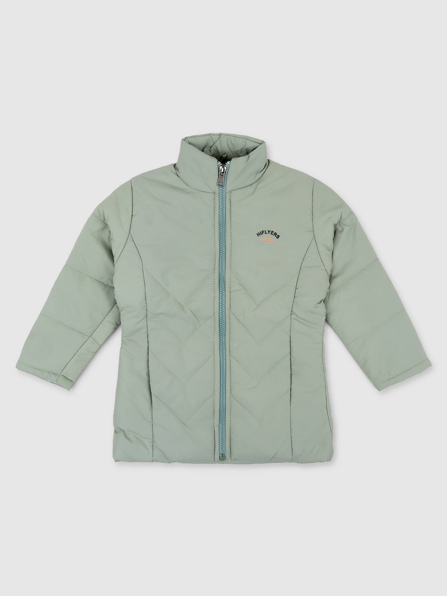    			Hiflyers Girls Polyester Quilted & Bomber Jacket For ( Pack of 1 , Green )