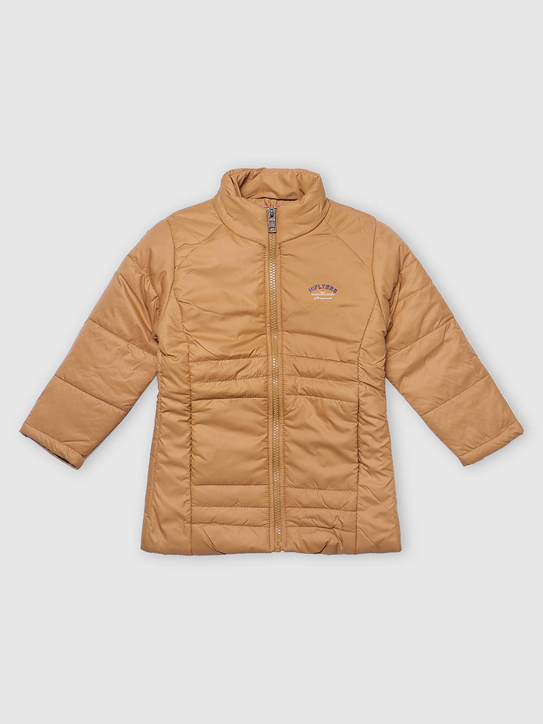     			Hiflyers Girls Polyester Quilted & Bomber Jacket For ( Pack of 1 , Yellow )