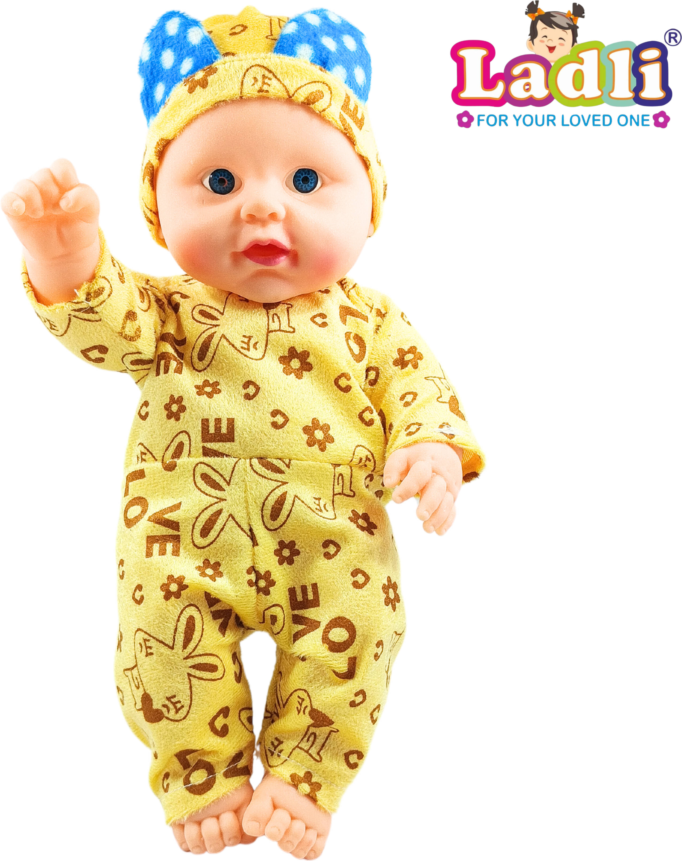 Little Teddy Boy Toy in Yellow Dress Doll for Kids Moveable Hands & Legs gifted Little Teddy Boy Toy in Yellow Dress Doll for Kids Moveable Hands & Legs gifted