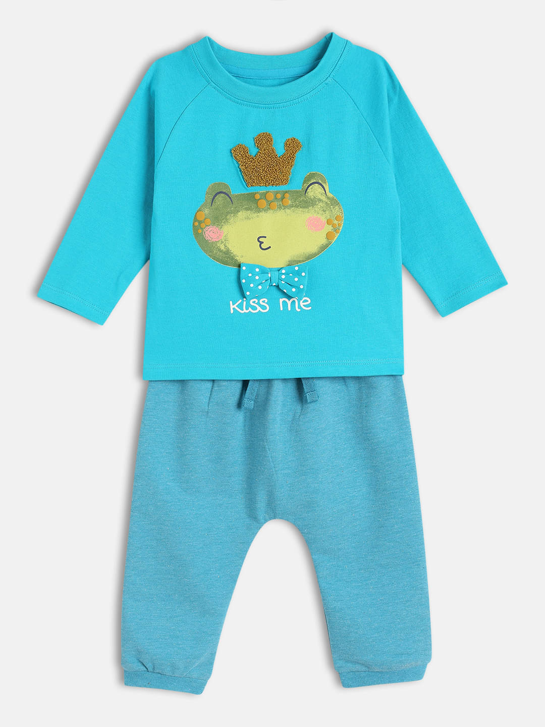 MINI KLUB Pack of 1 Baby Boys Cotton Sweatshirt & Jogger Set ( Blue ) MINI KLUB Pack of 1 Baby Boys Cotton Sweatshirt & Jogger Set ( Blue )