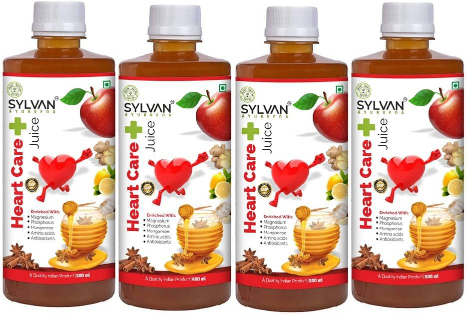 SYLVAN AYURVEDA HEART CARE+ JUICE IN 500ML HELP IN HEART DISEASE, IMPROVE BLOOD CIRCULATION | SET OF 4| JAMBO PACK (3 x 666.67 ml) SYLVAN AYURVEDA HEART CARE+ JUICE IN 500ML HELP IN HEART DISEASE, IMPROVE BLOOD CIRCULATION | SET OF 4| JAMBO PACK (3 x 666.67 ml)
