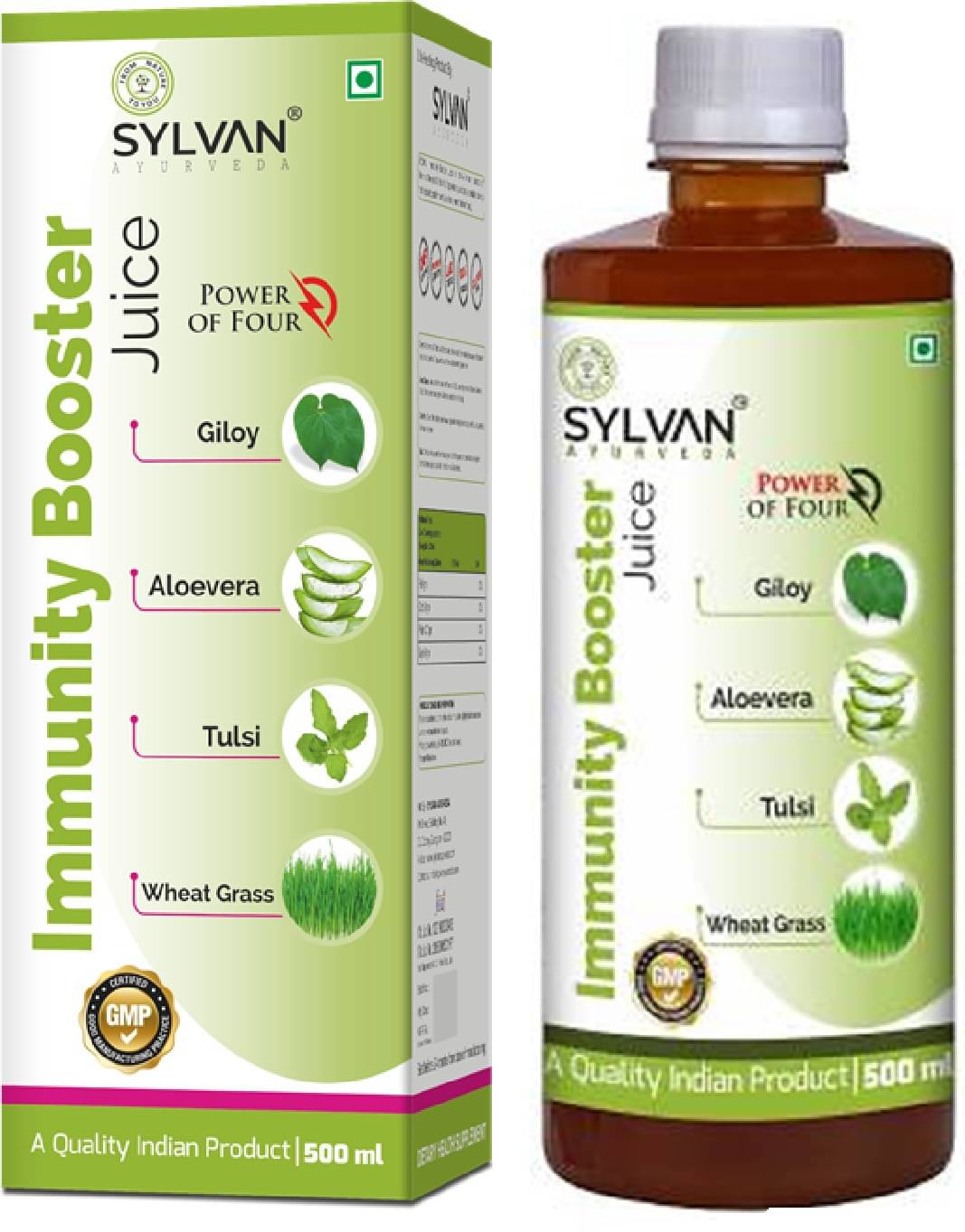 SYLVAN AYURVEDA Sylvan Giloy Juice with Tulsi, Wheatgrass, Aloevera - 500 ML Pack I Boost Immunity (500 ml) SYLVAN AYURVEDA Sylvan Giloy Juice with Tulsi, Wheatgrass, Aloevera - 500 ML Pack I Boost Immunity (500 ml)