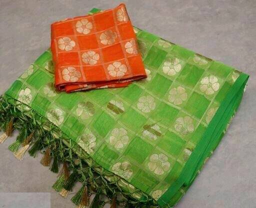 Shree Gullak Silk Jacquard Printed Saree With Unstitched Blouse Piece ( Green ) Shree Gullak Silk Jacquard Printed Saree With Unstitched Blouse Piece ( Green )