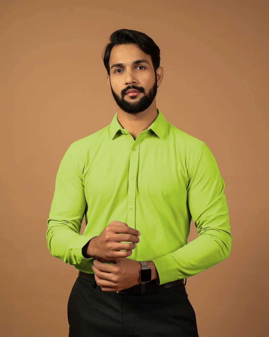 Vyzer Cotton Blend Regular Fit Solids Full Sleeves Men's Casual Shirt - Lime Green ( Pack of 1 ) Vyzer Cotton Blend Regular Fit Solids Full Sleeves Men's Casual Shirt - Lime Green ( Pack of 1 )