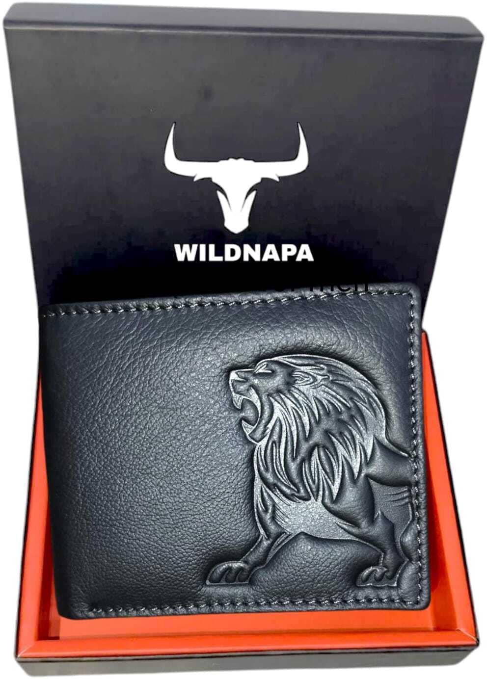 WILDNAPA 100% Leather Solid Men's Regular Wallet With 8 Slots For Card ( Black , Pack of 1 ) - Handbags | Buy online on ZillyBuy