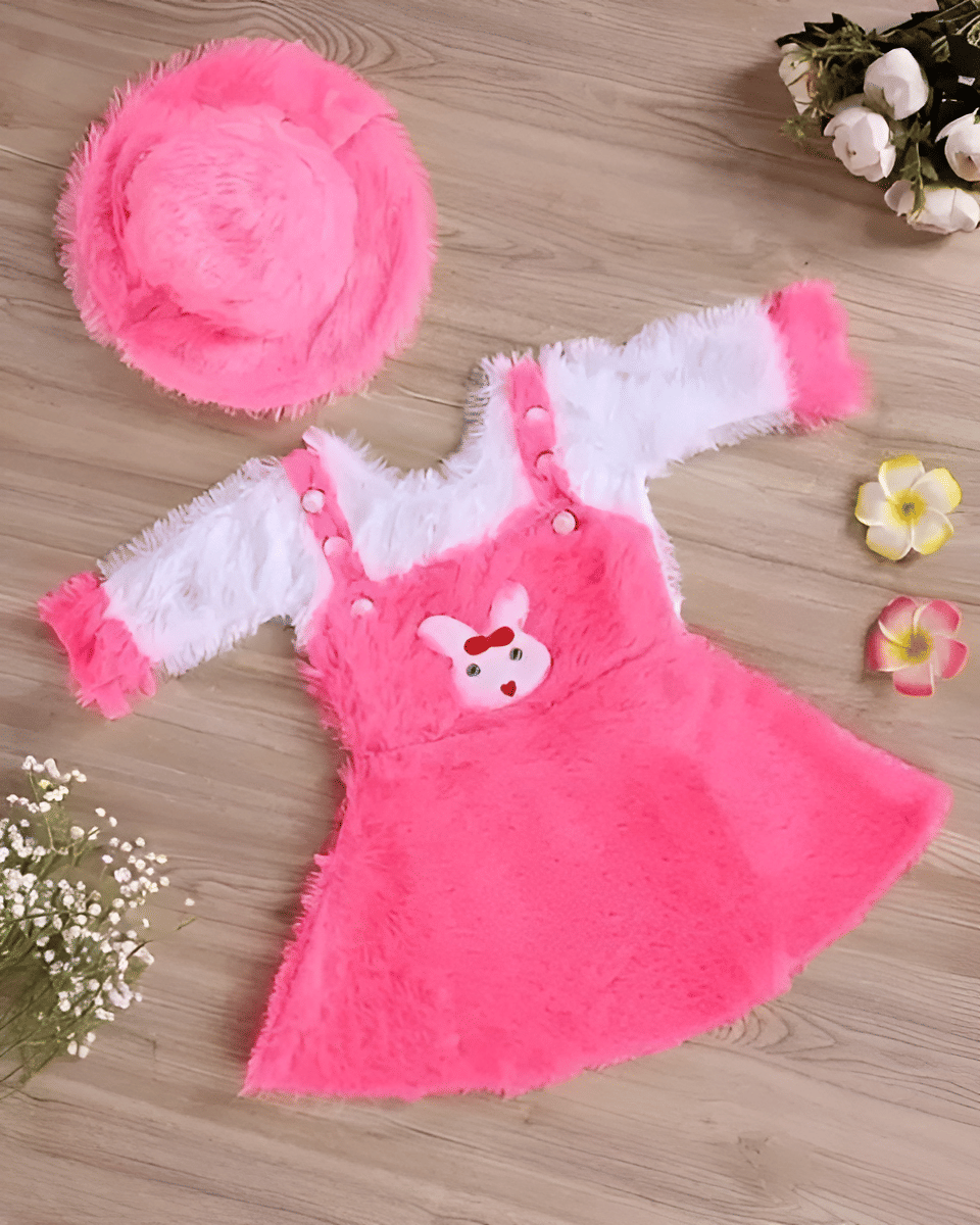 APNA COLLECTION Woollen Frock For Baby Girls ( Pack of 1 , Pink )