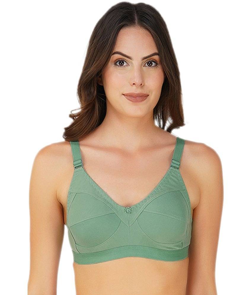 Arc de Shapes Pack of 1 Cotton Blend Non Padded Everyday Bra For Women ( Green ) Arc de Shapes Pack of 1 Cotton Blend Non Padded Everyday Bra For Women ( Green )