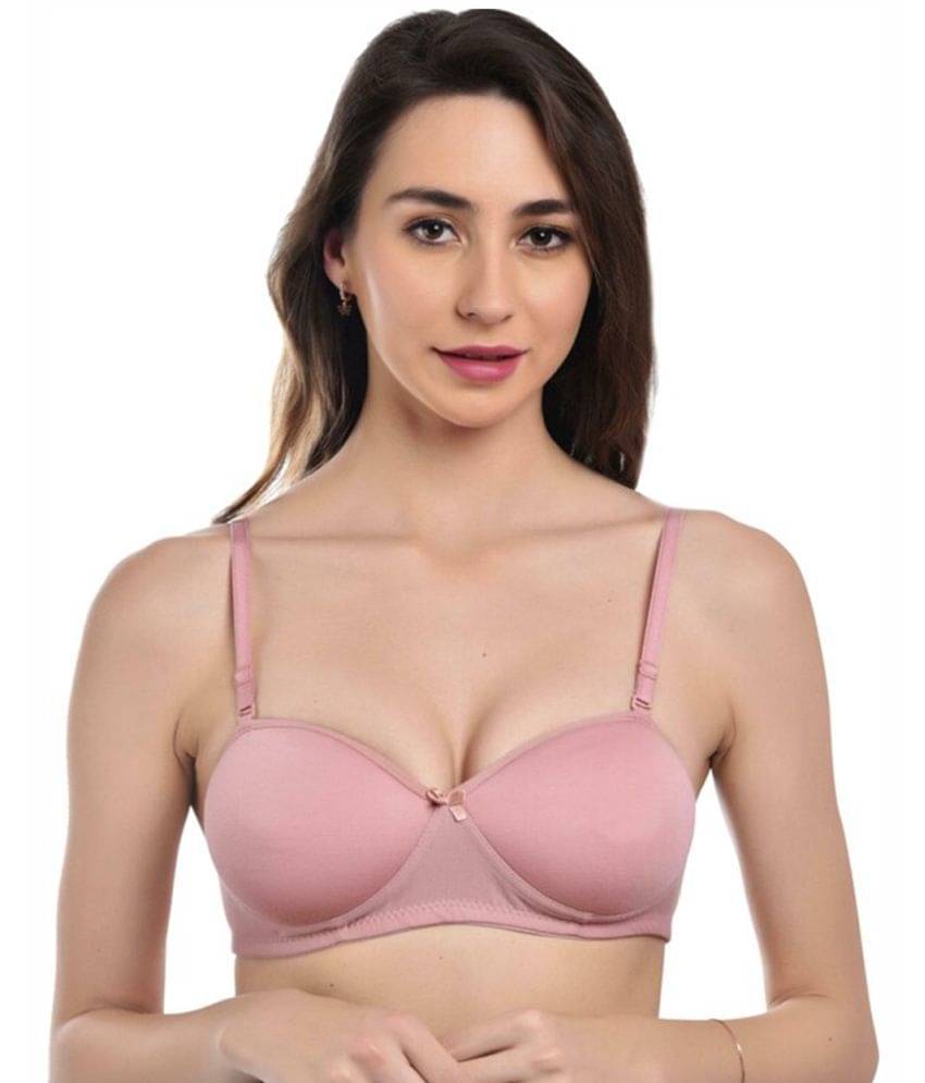 Arc de Shapes Pack of 1 Cotton Blend Lightly Padded Push Up Bra For Women ( Peach ) Arc de Shapes Pack of 1 Cotton Blend Lightly Padded Push Up Bra For Women ( Peach )