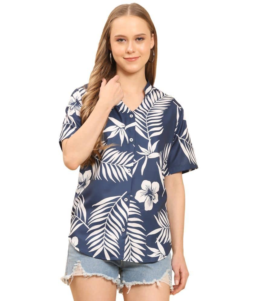 ENCIGER Women Printed Polyester Shirt ( Beige )