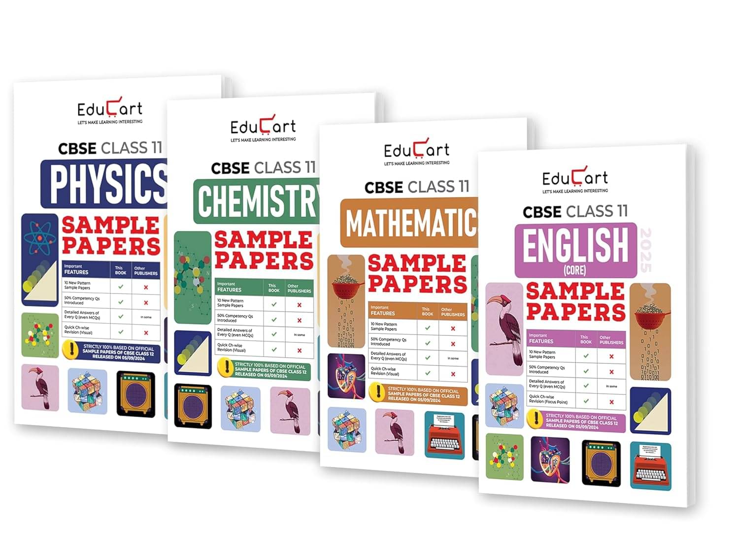 Educart CBSE Class 11 Sample Papers Bundle 2025 - Physics, Chemistry, Mathematics, & English for 2024-25 Exam Educart CBSE Class 11 Sample Papers Bundle 2025 - Physics, Chemistry, Mathematics, & English for 2024-25 Exam