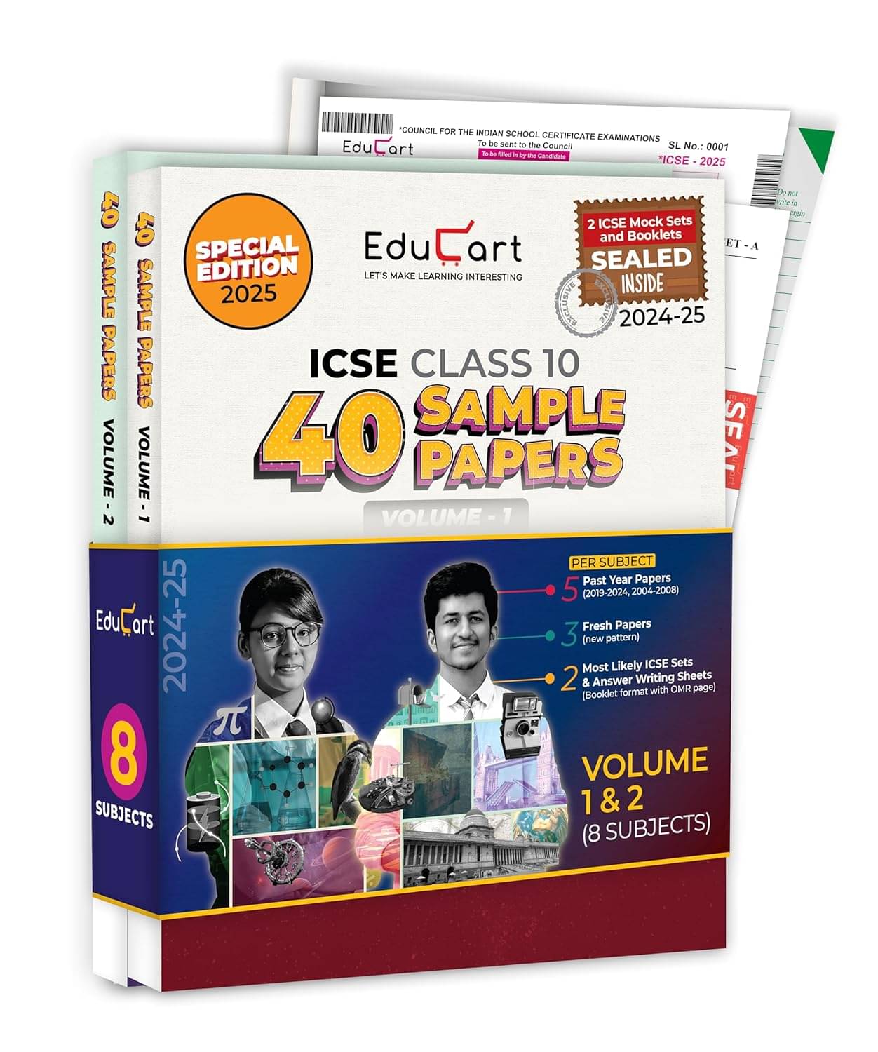 Educart ICSE Class 10 Sample Papers 2025 (Set of 8 Subjects Books) – Physics, Chemistry, Biology, Mathematics, History & Civics, Geography, English La Educart ICSE Class 10 Sample Papers 2025 (Set of 8 Subjects Books) – Physics, Chemistry, Biology, Mathematics, History & Civics, Geography, English La