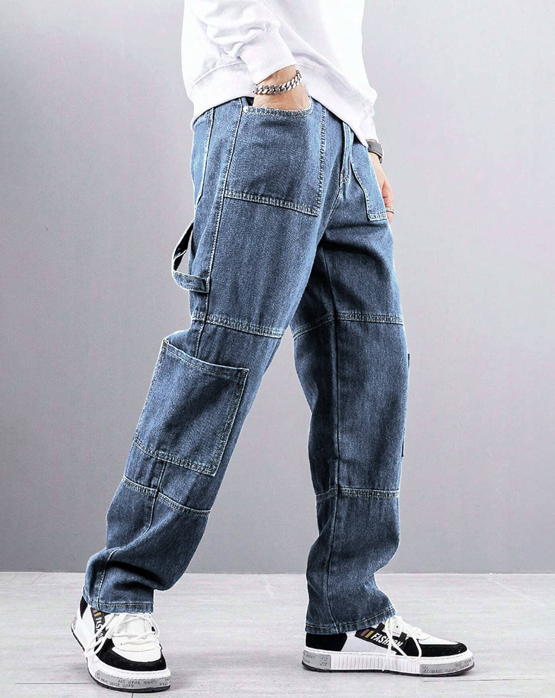 Eyebogler Relaxed Clean Look Men's Jeans - Blue ( Pack of 1 ) - Jeans | Buy online on ZillyBuy