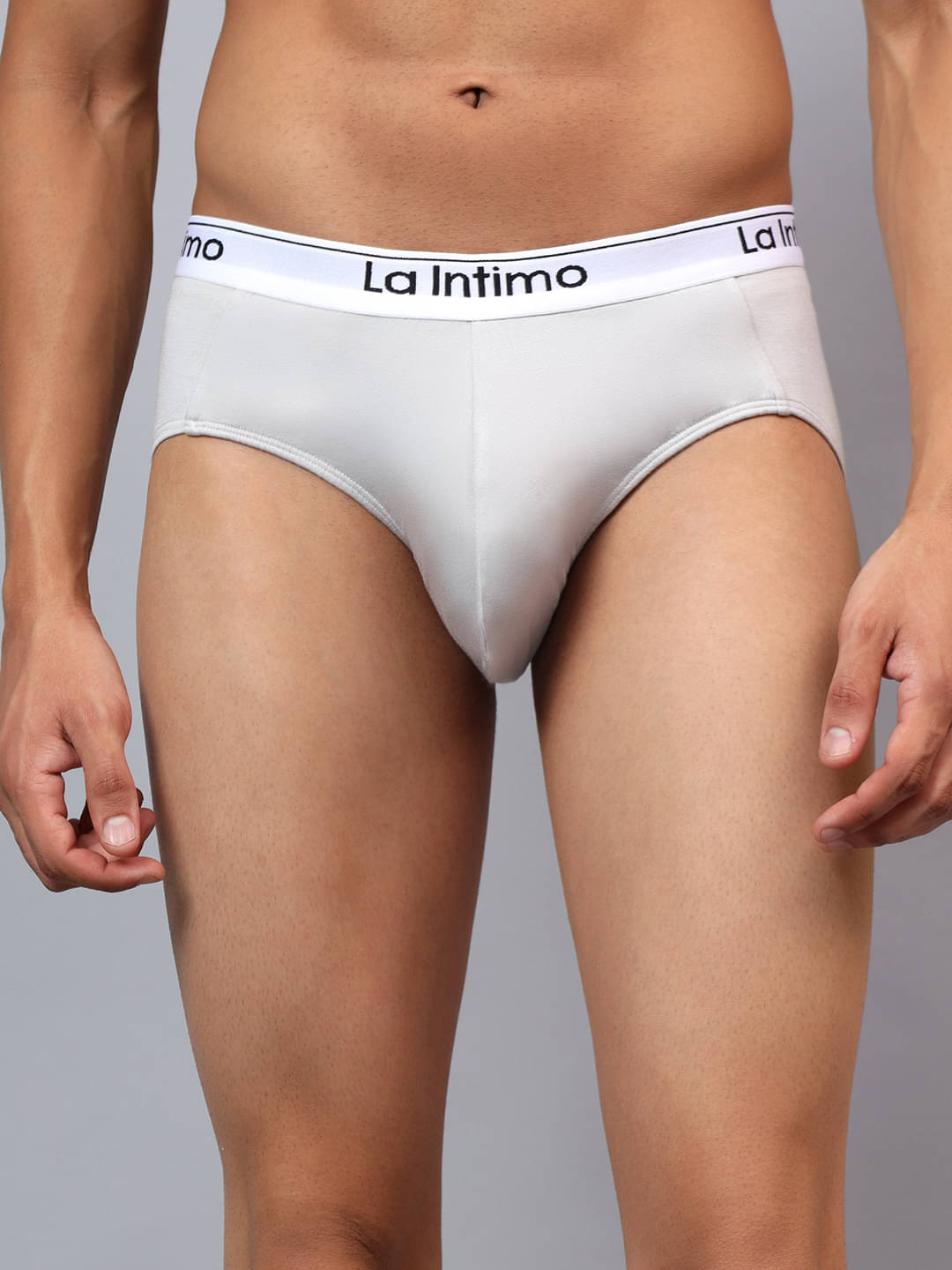     			La Intimo Pack of 1 Modal Briefs For Men's ( Grey )