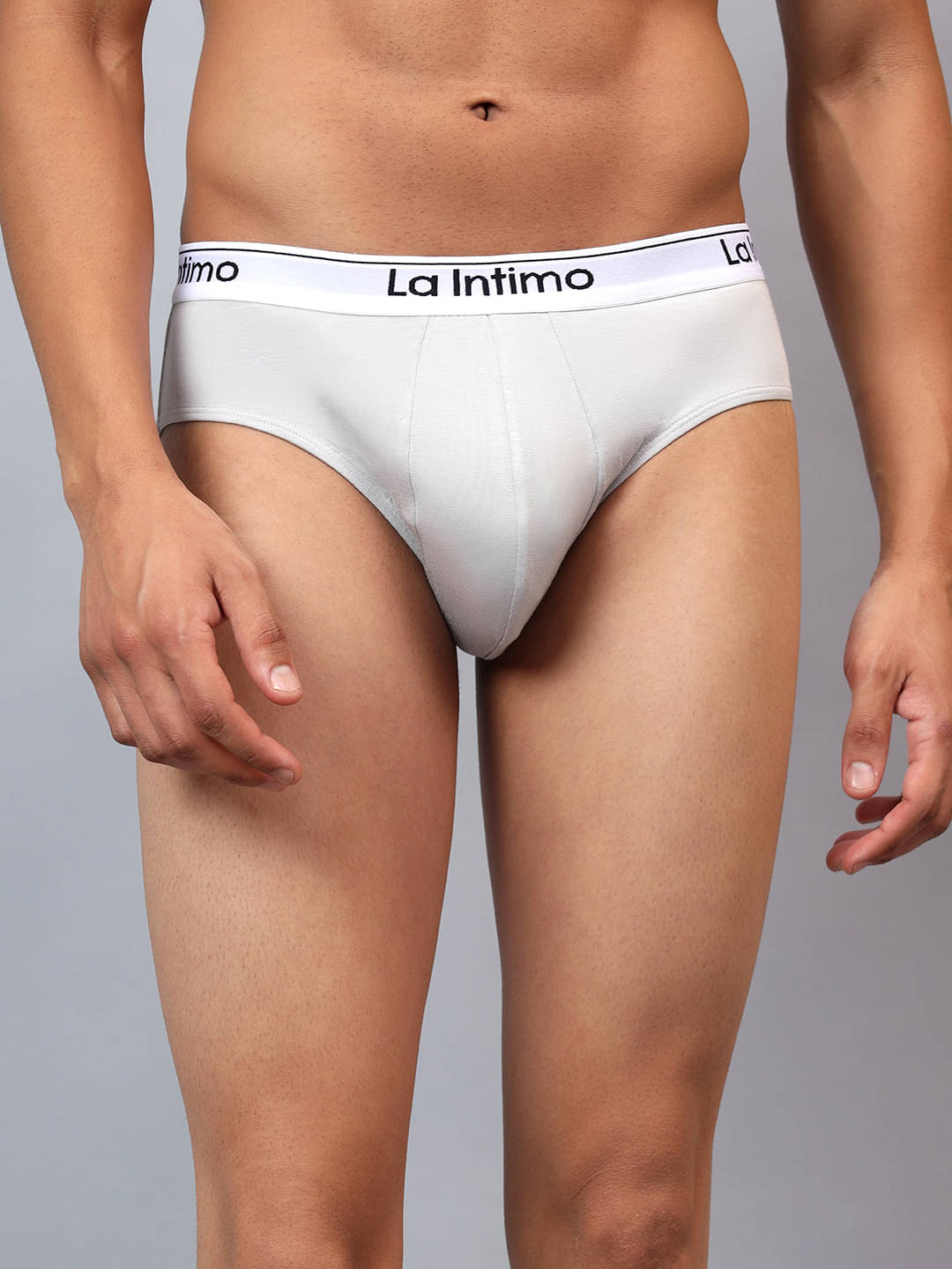     			La Intimo Pack of 1 Modal Briefs For Men's ( Grey )