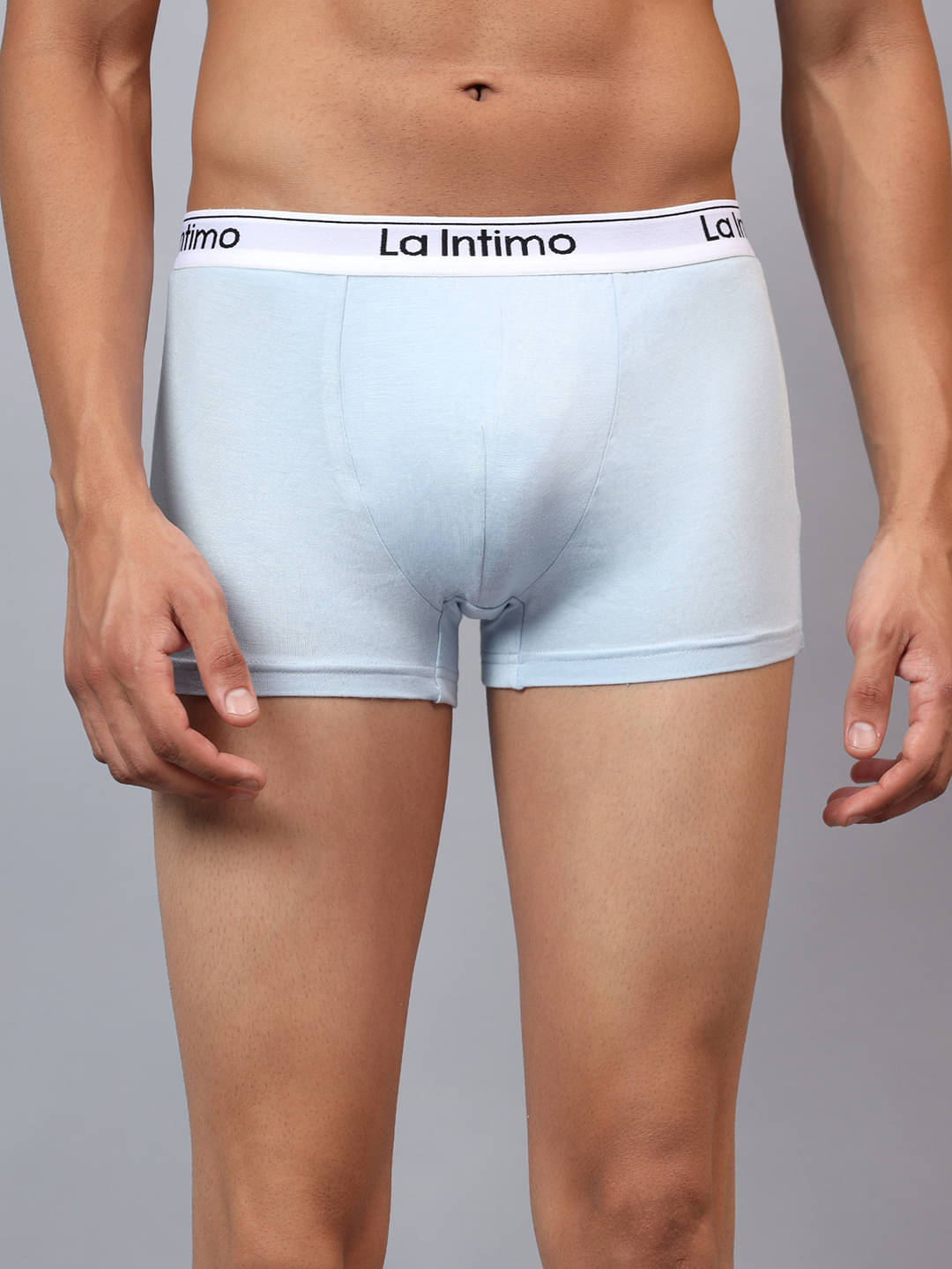     			La Intimo Pack of 1 Modal Trunks For Men's ( Light Blue )