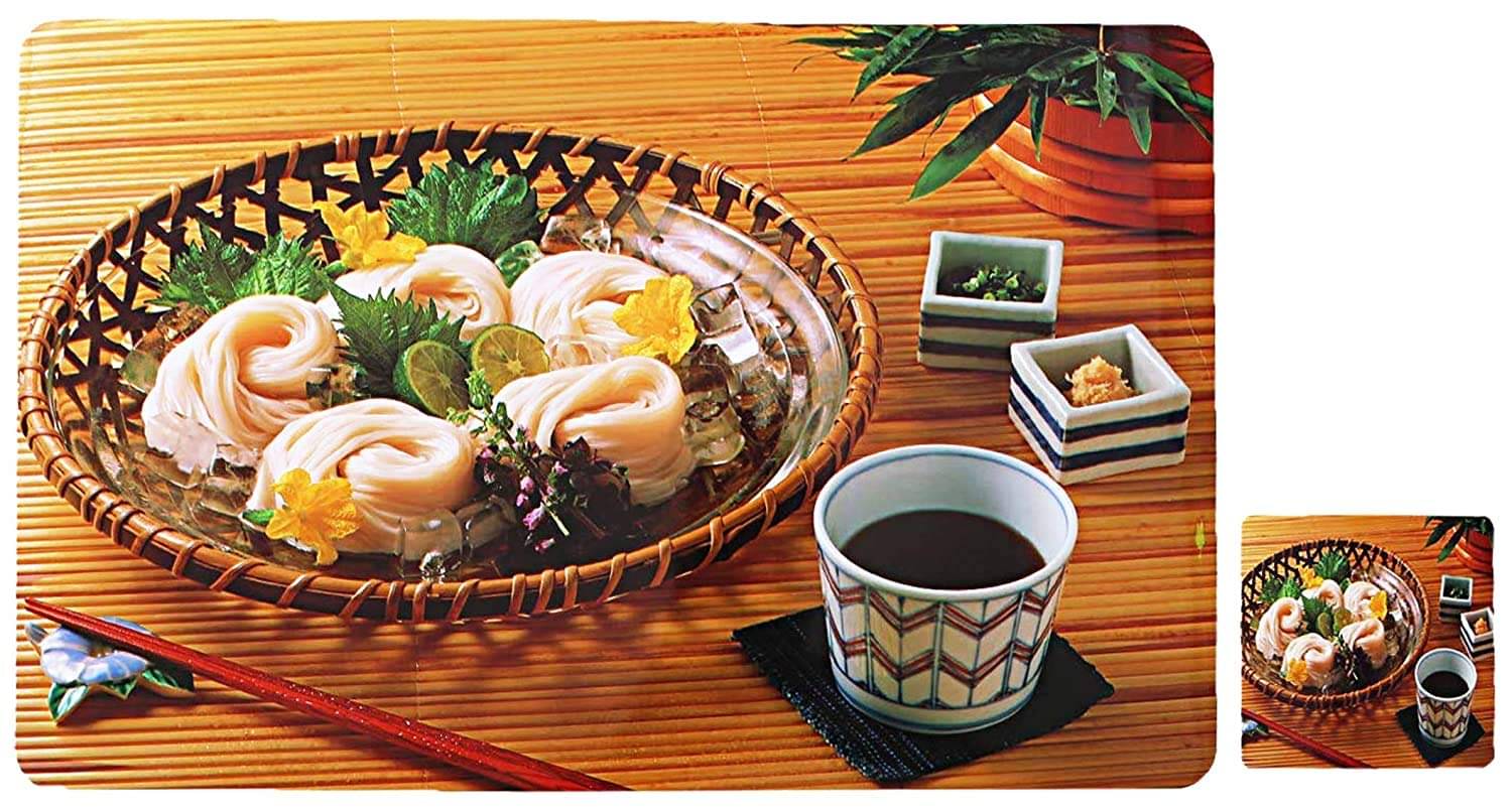    			Revexo PVC Floral Rectangle Table Mats & Coasters ( 40 cm x 30 cm ) Pack of 12 - Multi