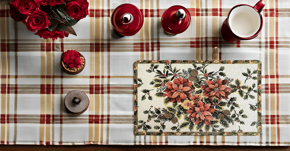     			Revexo PVC Floral Rectangle Table Mats ( 40 cm x 32 cm ) Pack of 1 - Multi