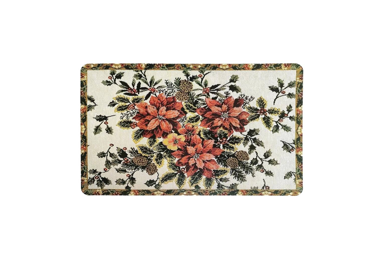    			Revexo PVC Floral Rectangle Table Mats ( 40 cm x 32 cm ) Pack of 1 - Multi