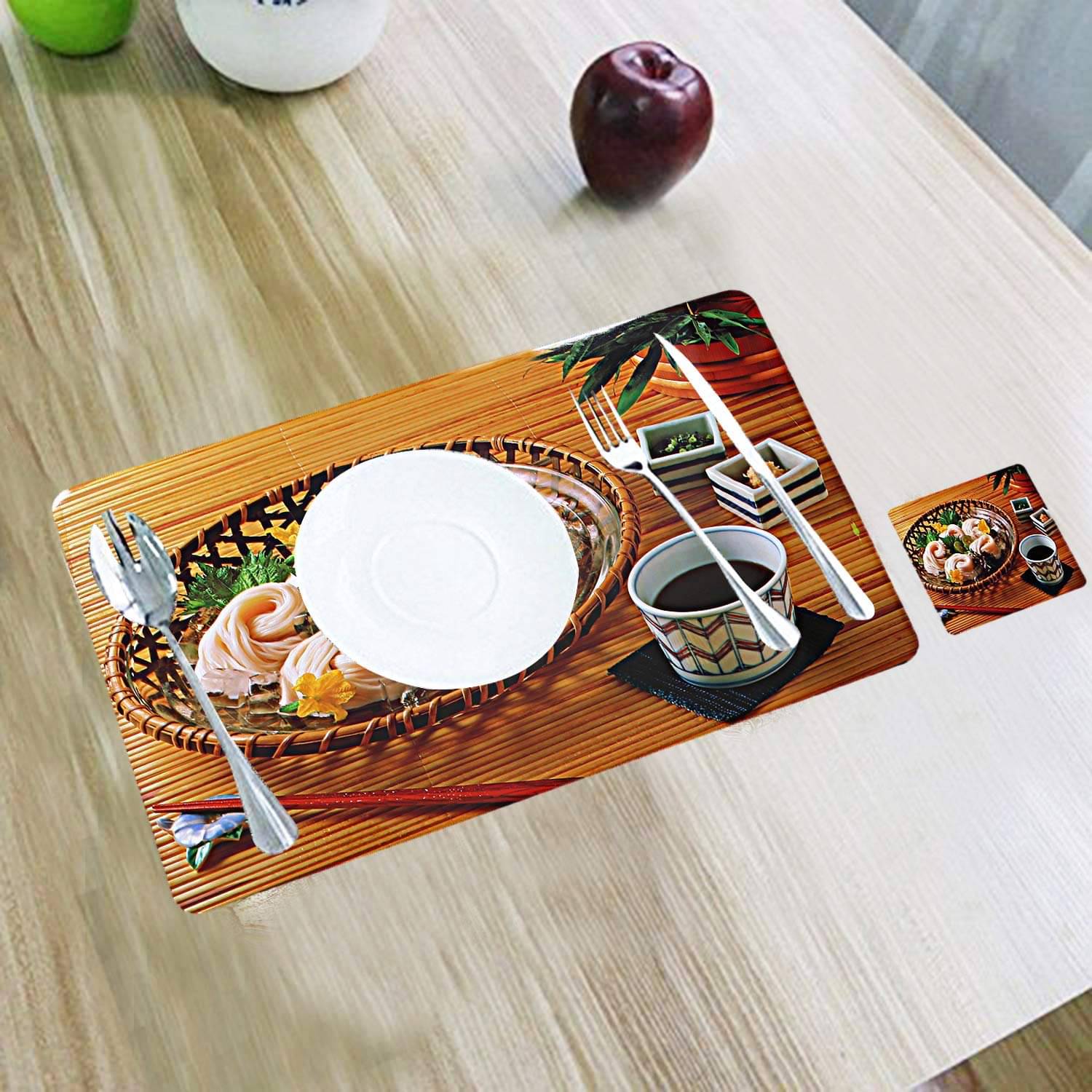 Sanraksshan PVC Floral Rectangle Table Mats & Coasters ( 40 cm x 32 cm ) Pack of 12 - Multi Sanraksshan PVC Floral Rectangle Table Mats & Coasters ( 40 cm x 32 cm ) Pack of 12 - Multi