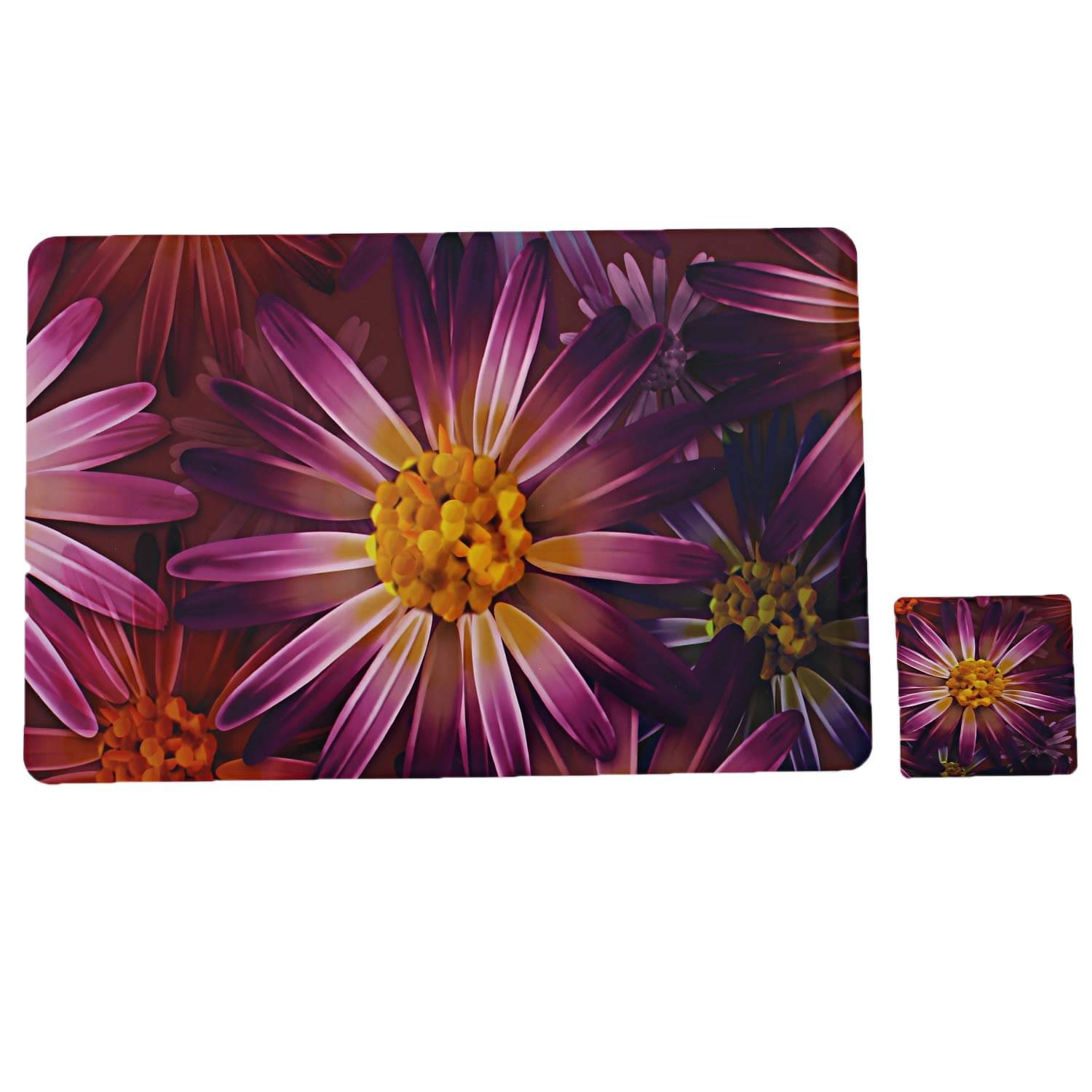 Sanraksshan PVC Floral Rectangle Table Mats & Coasters ( 40 cm x 32 cm ) Pack of 12 - Multi Sanraksshan PVC Floral Rectangle Table Mats & Coasters ( 40 cm x 32 cm ) Pack of 12 - Multi
