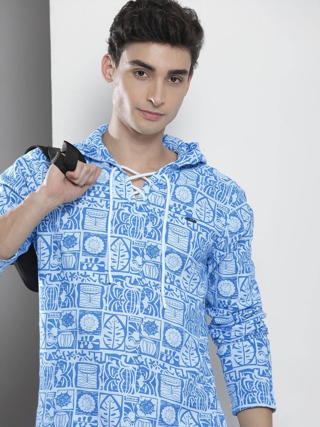     			The Indian Garage Co. 100% Cotton Regular Fit Printed Full Sleeves Men's Casual Shirt - Blue ( Pack of 1 )