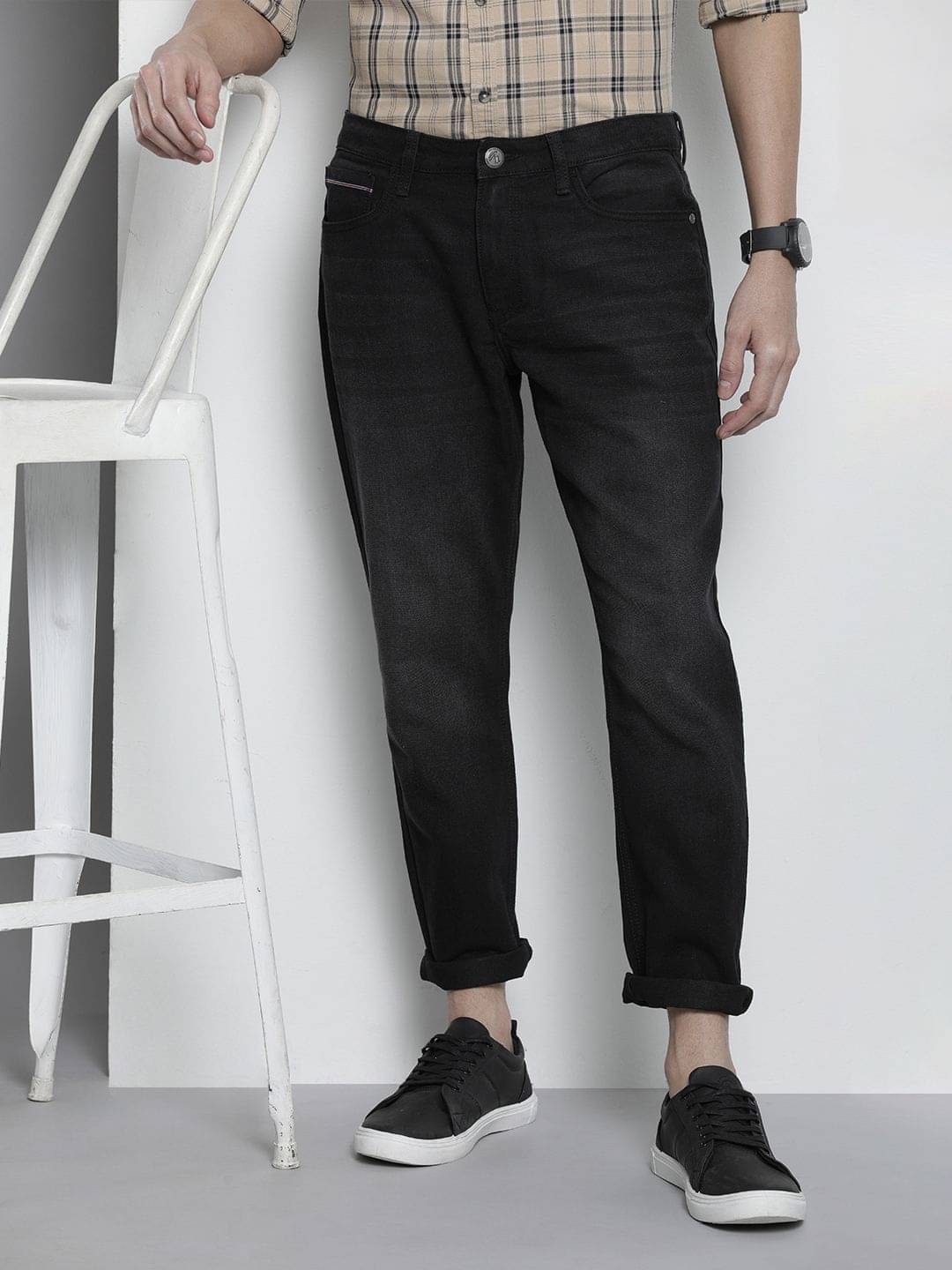 The Indian Garage Co. Basic Men's Jeans - Black ( Pack of 1 ) The Indian Garage Co. Basic Men's Jeans - Black ( Pack of 1 )