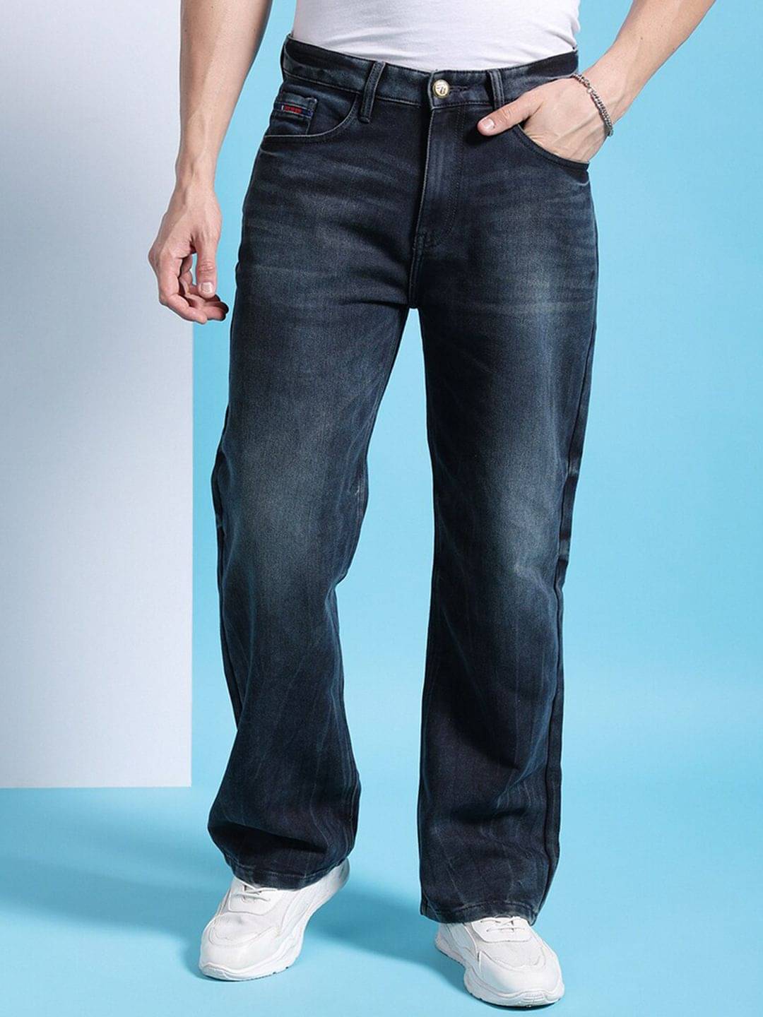The Indian Garage Co. Basic Men's Jeans - Blue ( Pack of 1 ) The Indian Garage Co. Basic Men's Jeans - Blue ( Pack of 1 )
