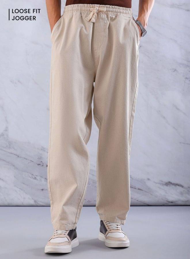 The Indian Garage Co. Jogger Men's Jeans - Off White ( Pack of 1 ) The Indian Garage Co. Jogger Men's Jeans - Off White ( Pack of 1 )