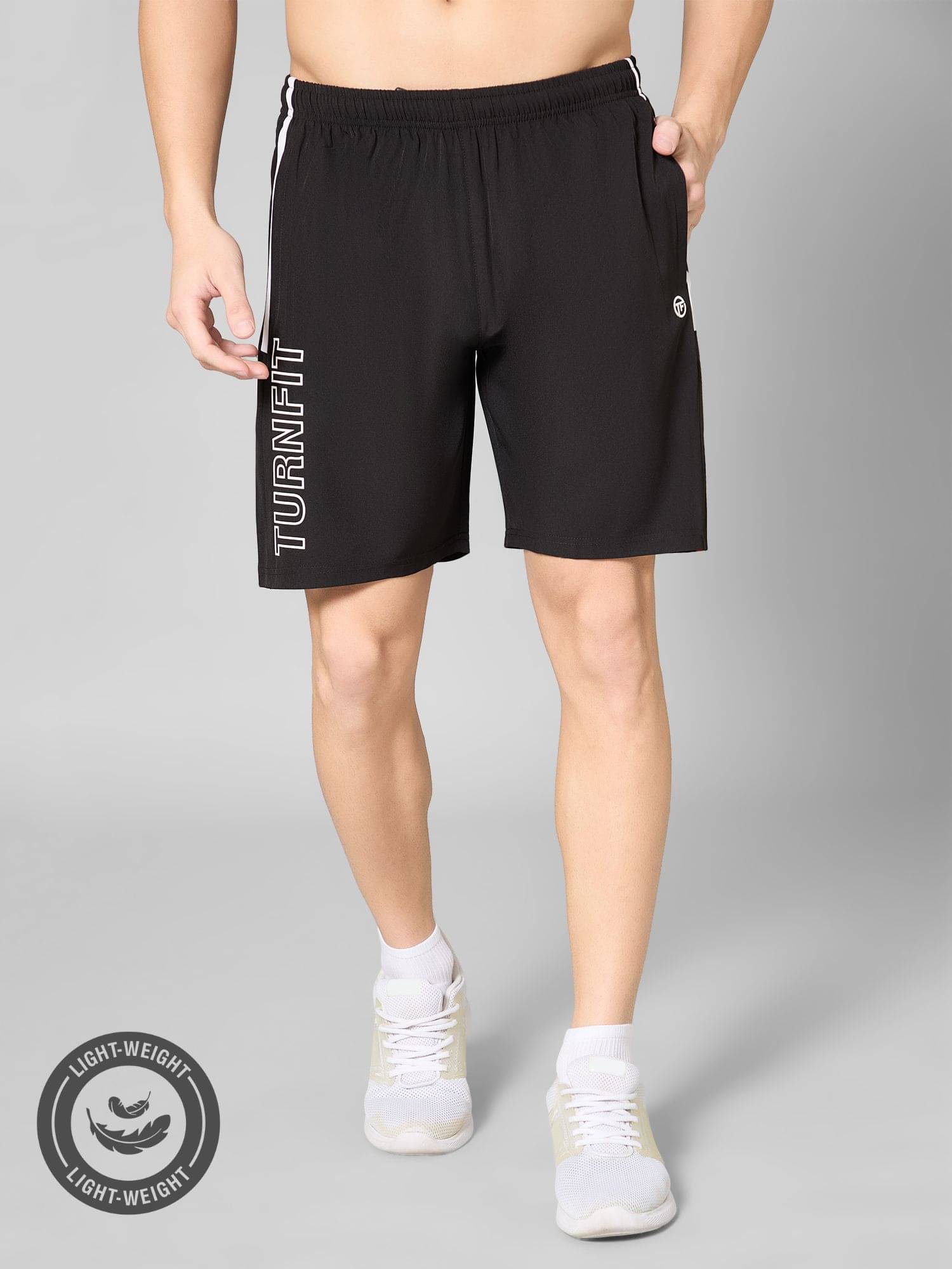 Turnfit Black Polyester Men's Shorts ( Pack of 1 ) Turnfit Black Polyester Men's Shorts ( Pack of 1 )