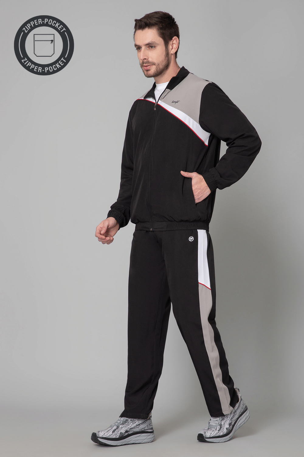 Turnfit Black Polyester Regular Fit Men's Tracksuit ( Pack of 1 ) Turnfit Black Polyester Regular Fit Men's Tracksuit ( Pack of 1 )