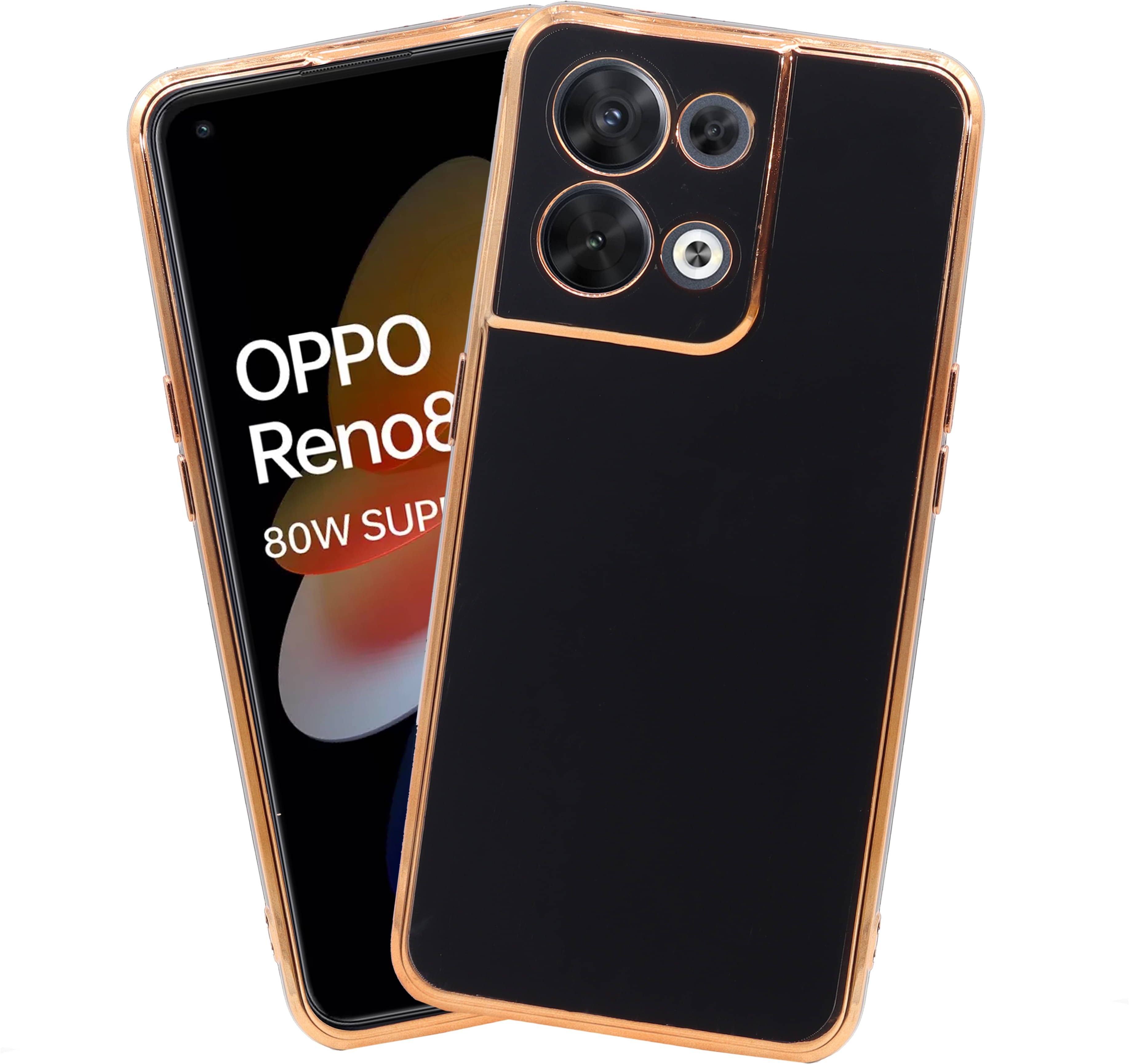     			VAKIBO Plain Cases Compatible For Silicon Oppo Reno 8 ( Pack of 1 )