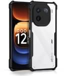 VAKIBO Plain Cases Compatible For Rubber iQOO 12 5G ( Pack of 1 )