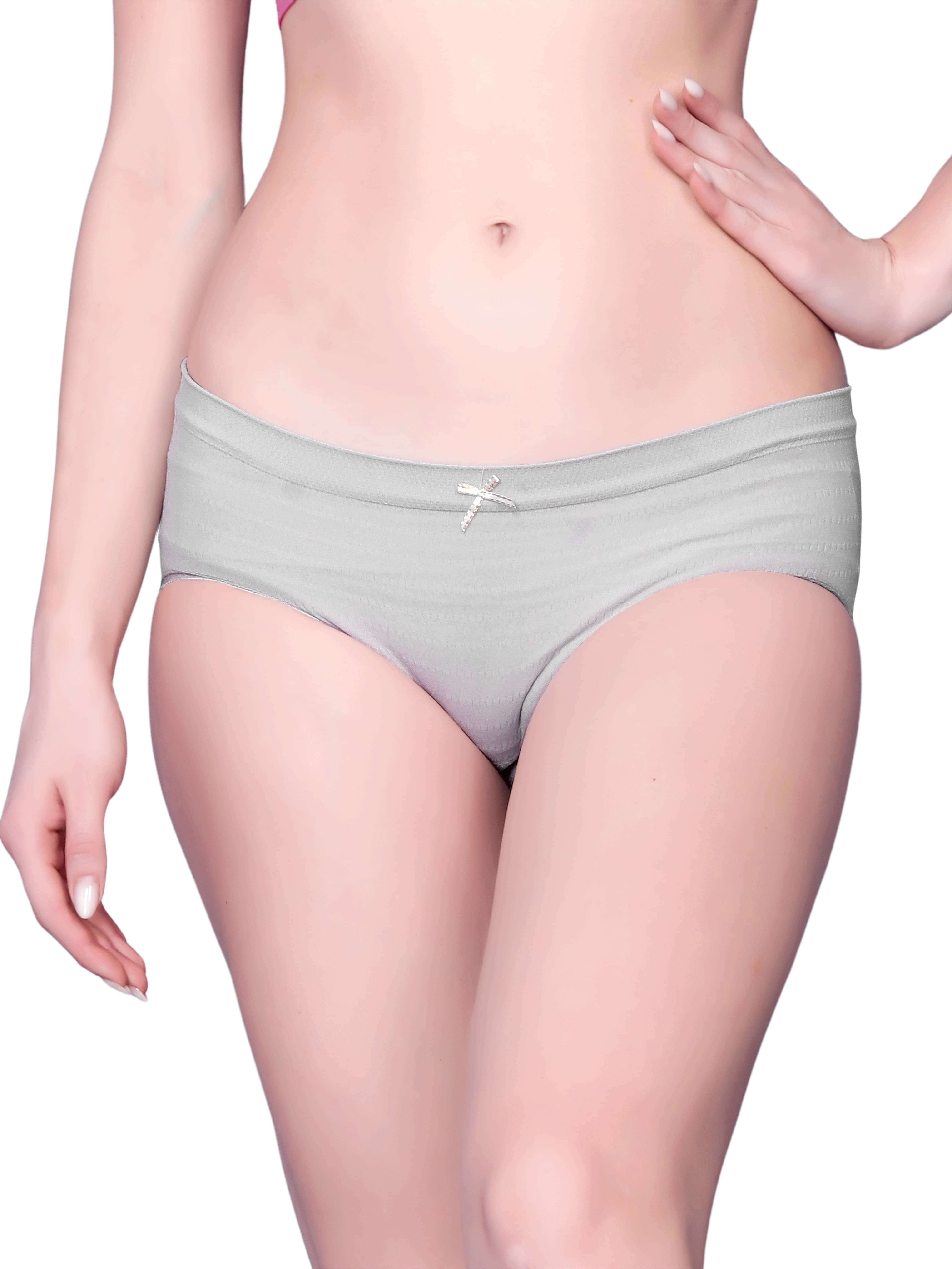     			3Mads Pack of 1 Nylon Hipster For Women ( Grey )