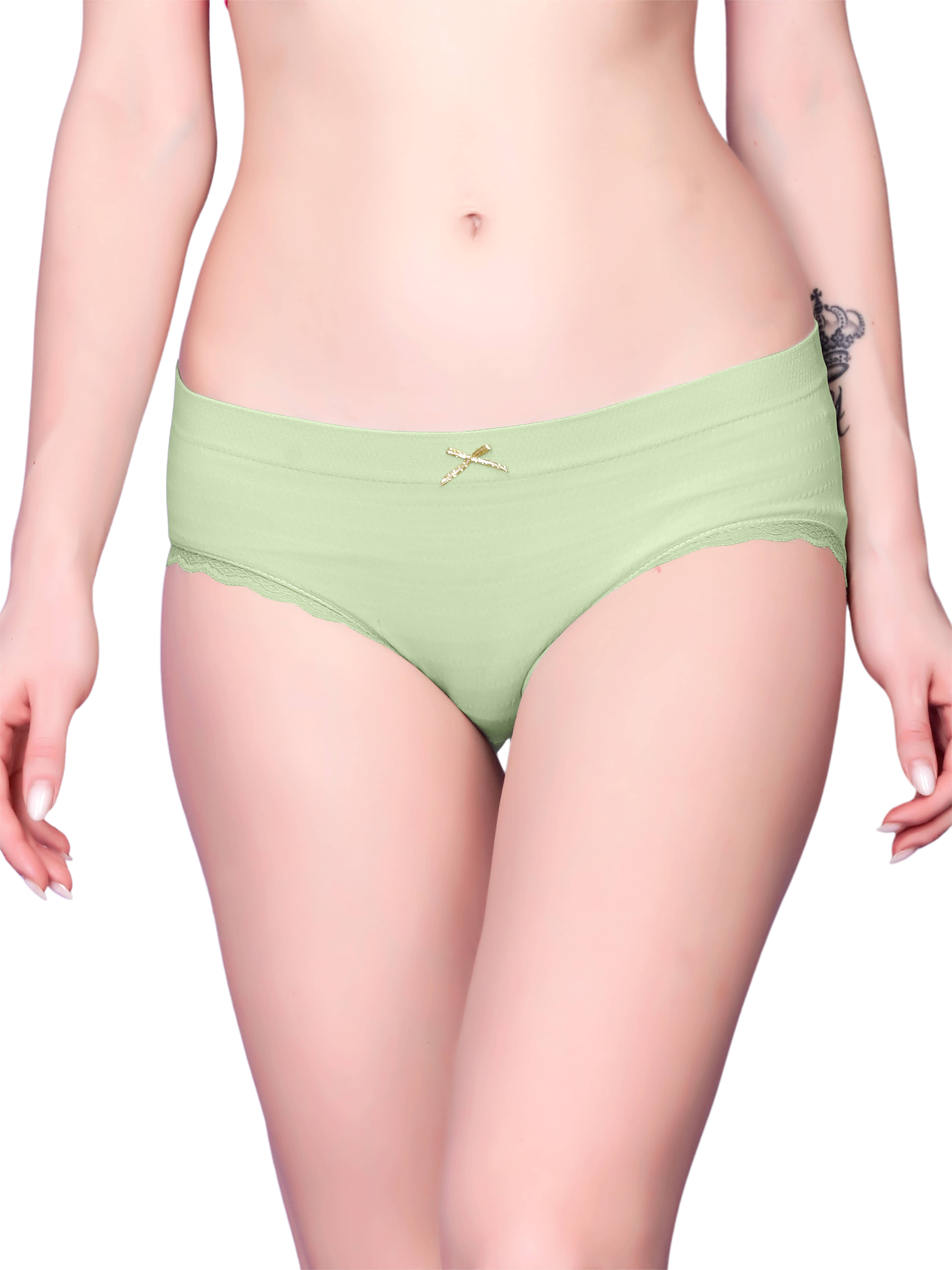     			3Mads Pack of 1 Nylon Hipster For Women ( Green )