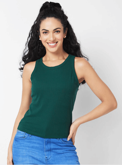ATIGIANO APPAREL Women's Woollen Tank Top ( Teal )     			ATIGIANO APPAREL Women's Woollen Tank Top ( Teal )