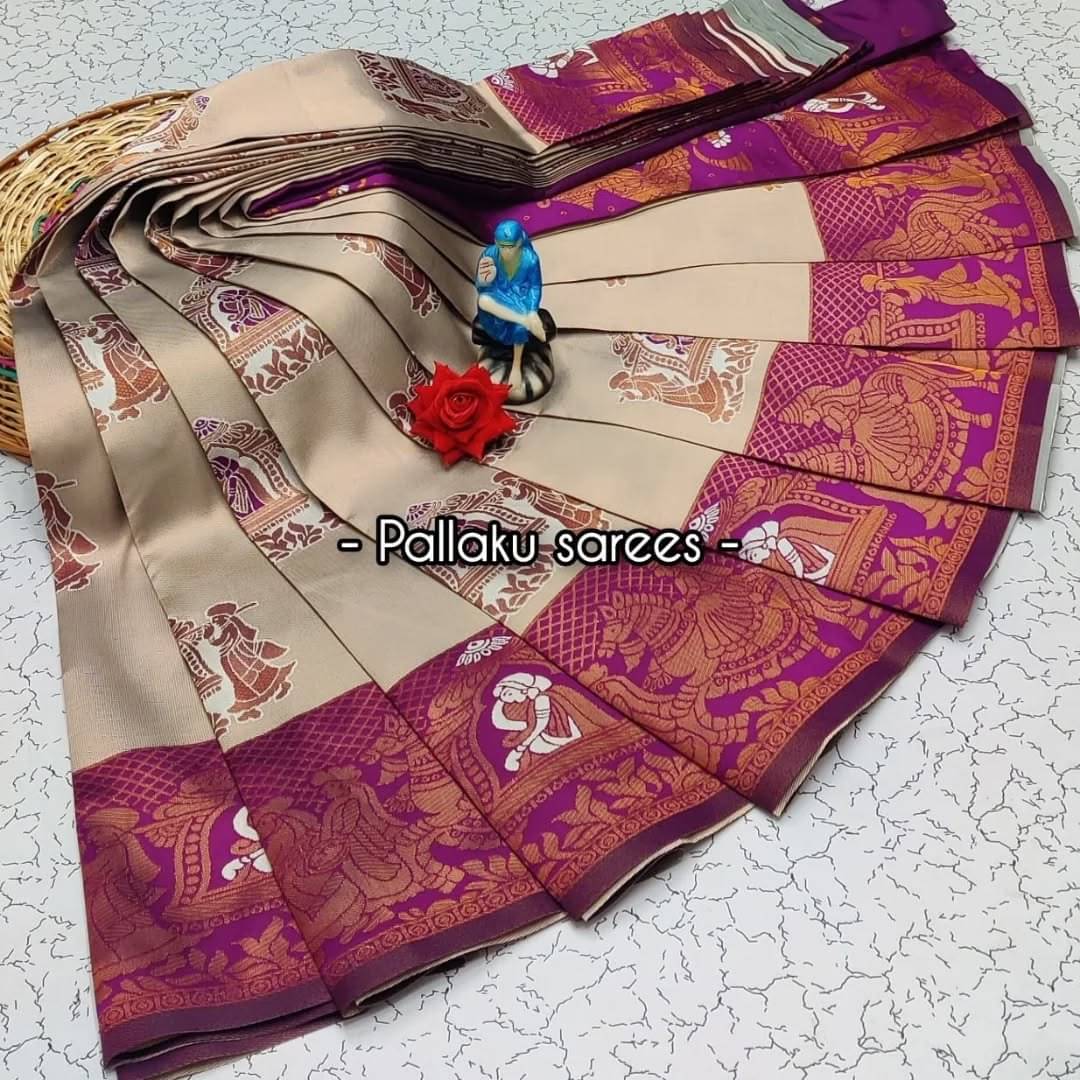 Aika Silk Blend Solid Saree With Unstitched Blouse Piece ( Multicolor ) Aika Silk Blend Solid Saree With Unstitched Blouse Piece ( Multicolor )