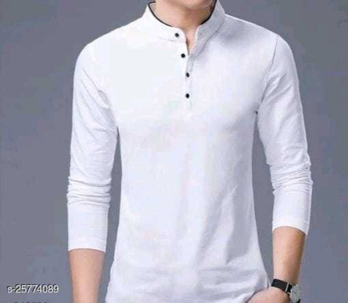Alexender Cotton Regular Fit Solid Full Sleeves Men's Mandarin Collar T-Shirt - White ( Pack of 1 ) Alexender Cotton Regular Fit Solid Full Sleeves Men's Mandarin Collar T-Shirt - White ( Pack of 1 )