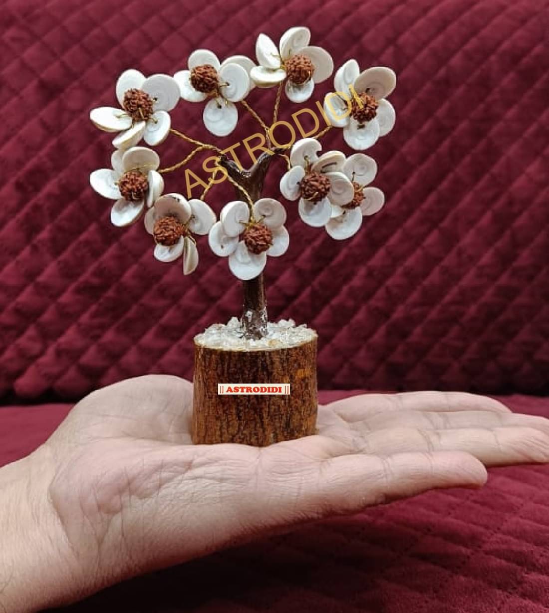 Astrodidi Gomti Chakra Tree with Rudraksha Beads Astrodidi Gomti Chakra Tree with Rudraksha Beads