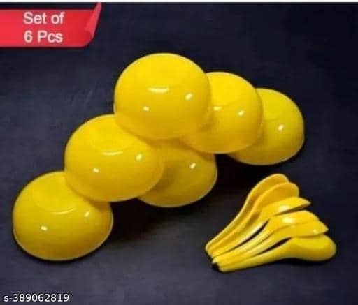 BLUENIN Kitchen Product Plastic Baby Spoon yellow ( Pack Of 1 )