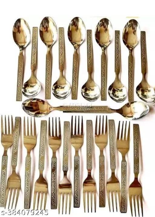 BLUENIN Kitchen Product Stainless Steel Baby Spoon Silver ( Pack of 12 )