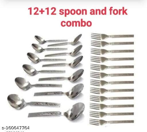 BLUENIN Kitchen Product Stainless Steel Baby Spoon Silver ( Pack of 24 )