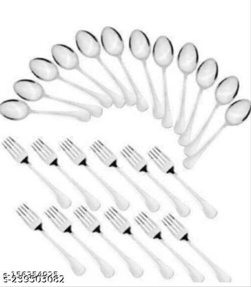 BLUENIN Kitchen Product Stainless Steel Baby Spoon Silver ( Pack of 24 )