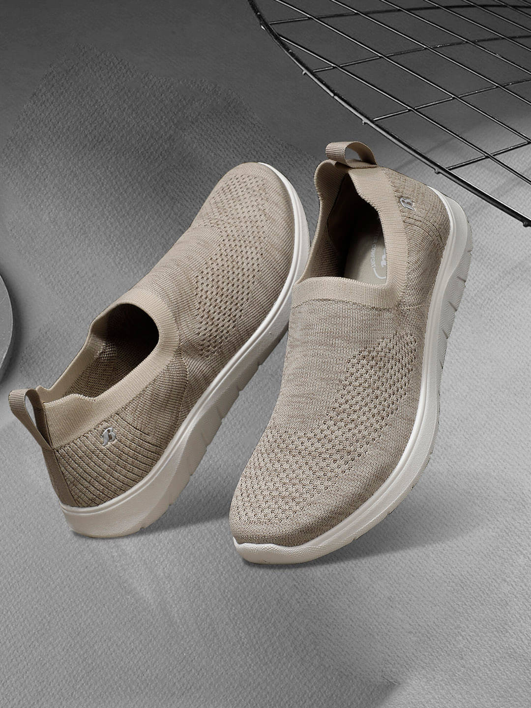 Bata Geto Sneakers Canvas Shoes Beige Men's Slip-on Shoes     			Bata Geto Sneakers Canvas Shoes Beige Men's Slip-on Shoes